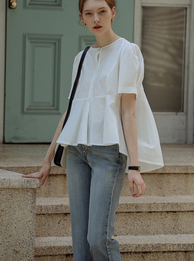 SM049 - Sơmi peplum rã mảnh