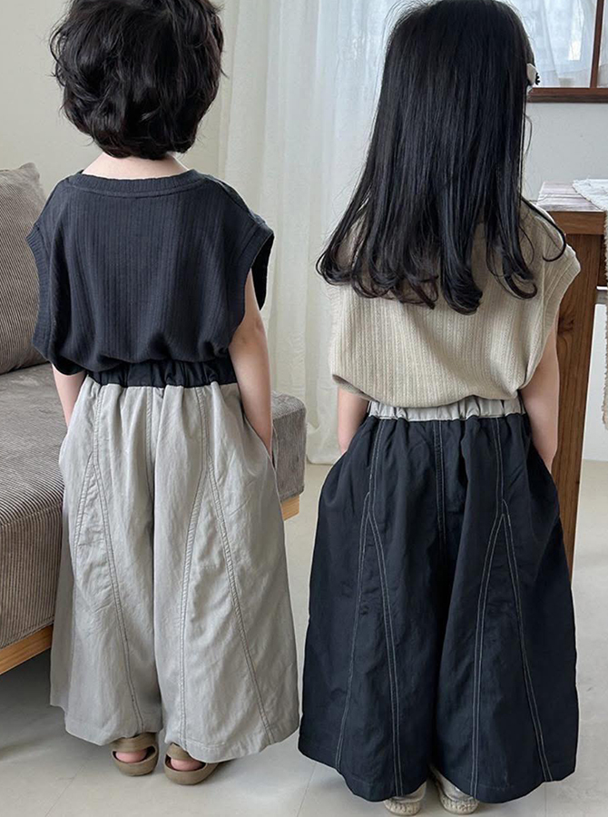 KR127 - Áo phông cộc tay + quần thụng mảng tam giác