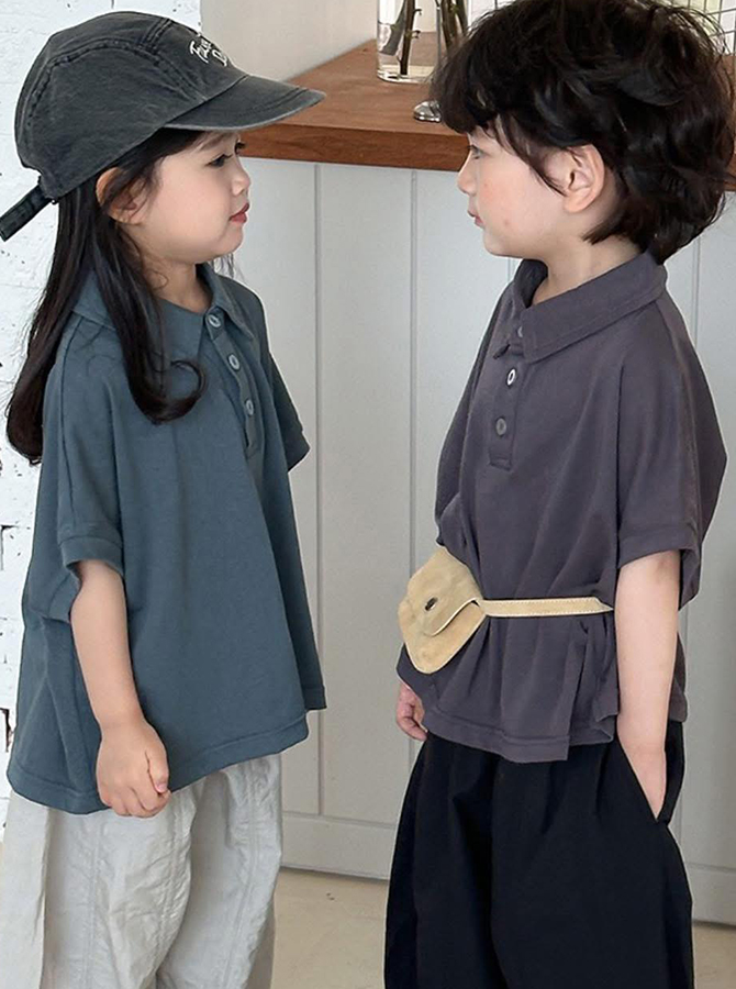 KR125 - Áo Polo tay liền dáng thụng