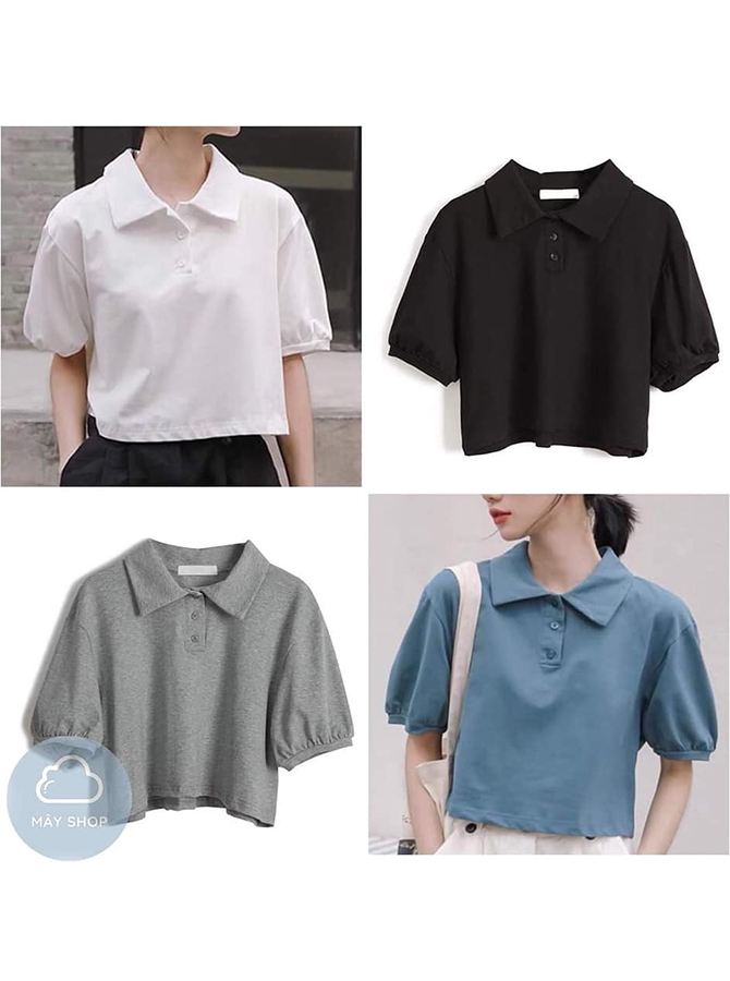30087 - Áo polo croptop