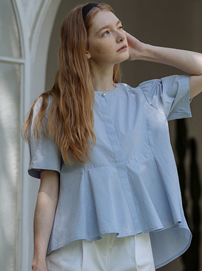 SM049 - Sơmi peplum rã mảnh