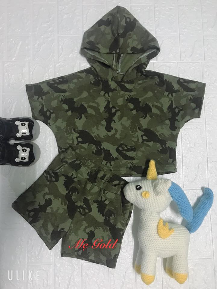 30022 - Bộ Tay liền ngắn có nón / Đào Đức
