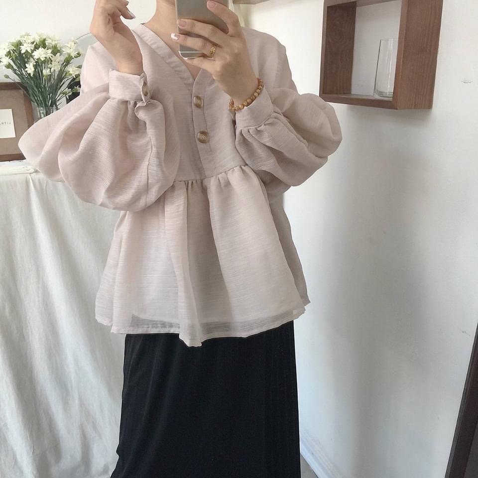 30043 - Áo babydoll Tay dài / Vit Bau