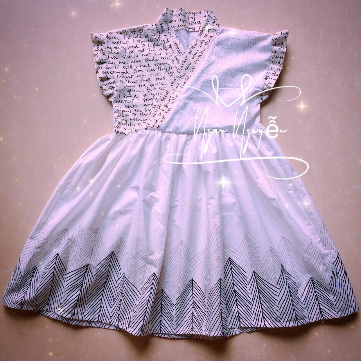 KR056 - Yukata dress vạt xéo / Đào Đức
