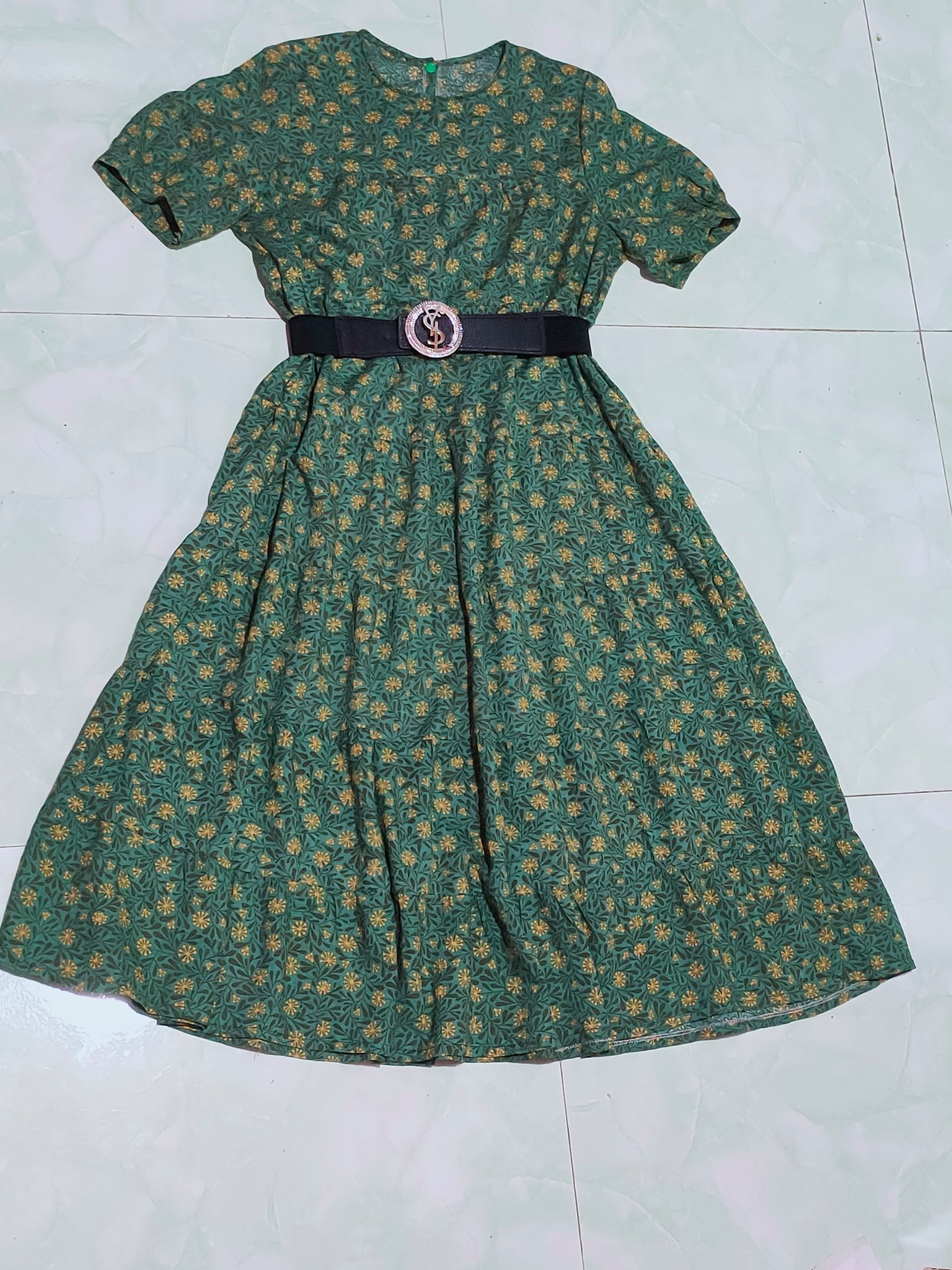 30081 - Đầm Babydoll maxi / Đào Đức