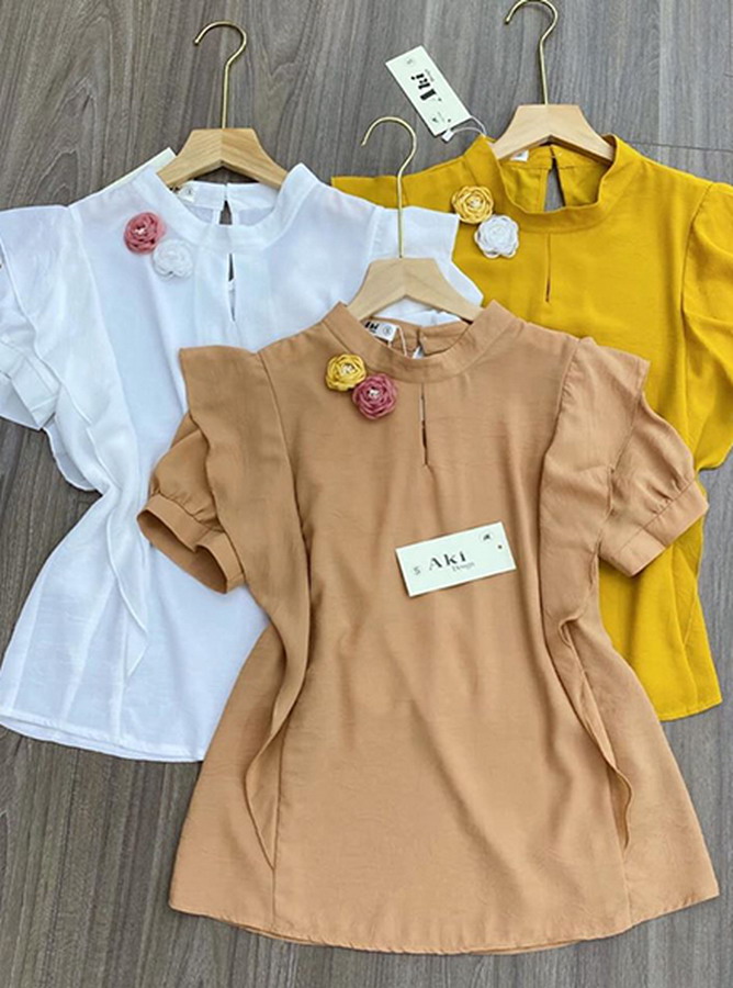 30027 - Áo xẻ 2 giọt nước, tay bèo (24-07-2020) 30027 - Áo xẻ 2 giọt nước, tay bèo (24-07-2020)