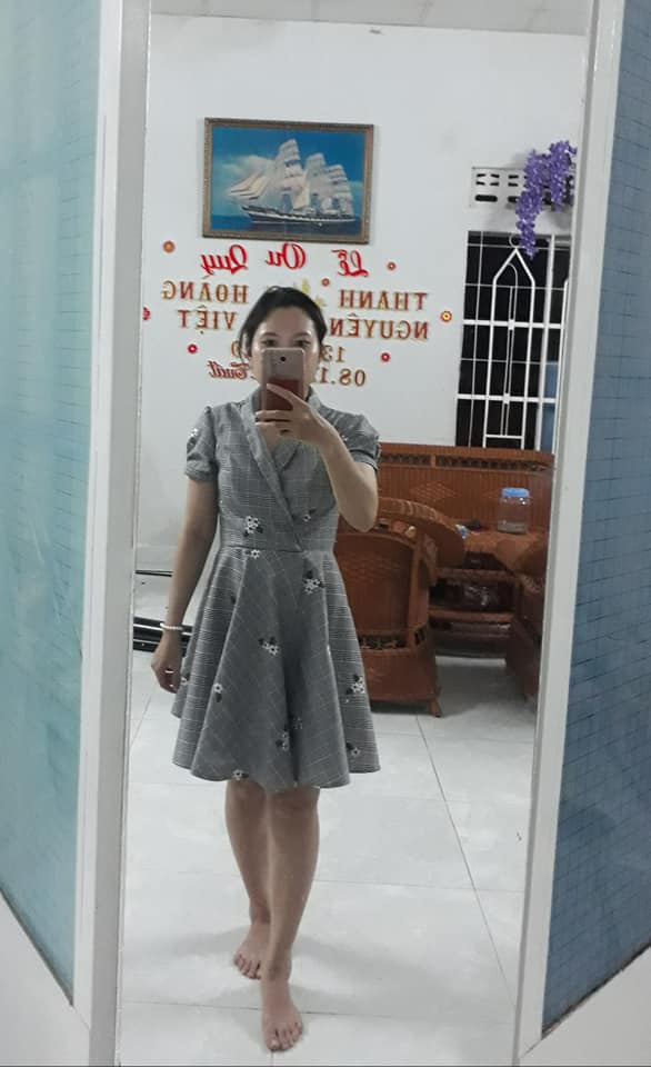 DC008 - Đầm Cổ bẻ Vạt đắp - Women / Đào Đức