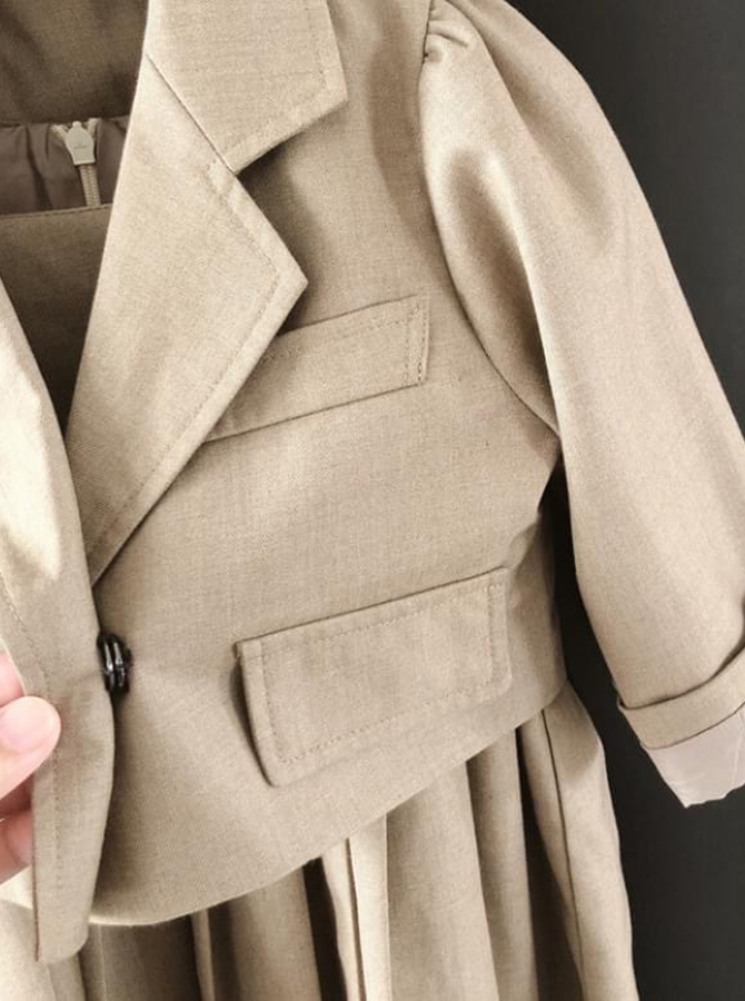 30060 - Set blazer l?ng tay ph?ng + ??m x?p ly
