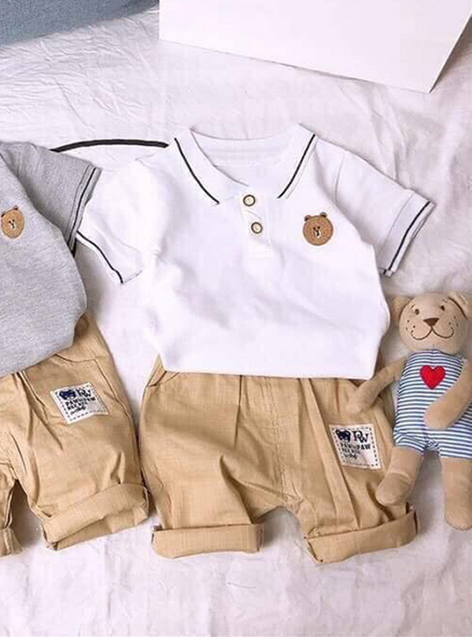 DC026 - Bộ Polo và short xắn gấu