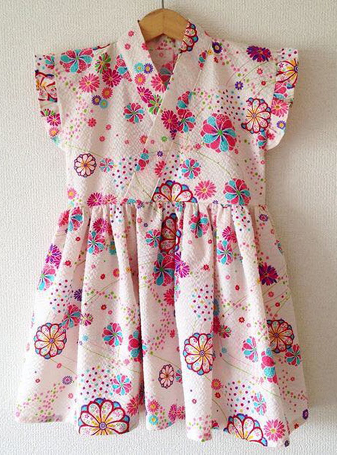 KR056 - Yukata dress vạt xéo